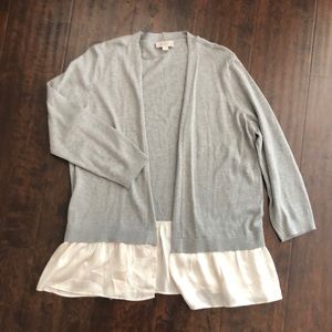 LOFT Grey & White Shirt